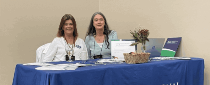 RGS Executive Director, Sophia Selivanoff, and Senior Advisor, Annie Kavenaugh, at the GSRMA Training Conference in Corning, CA.